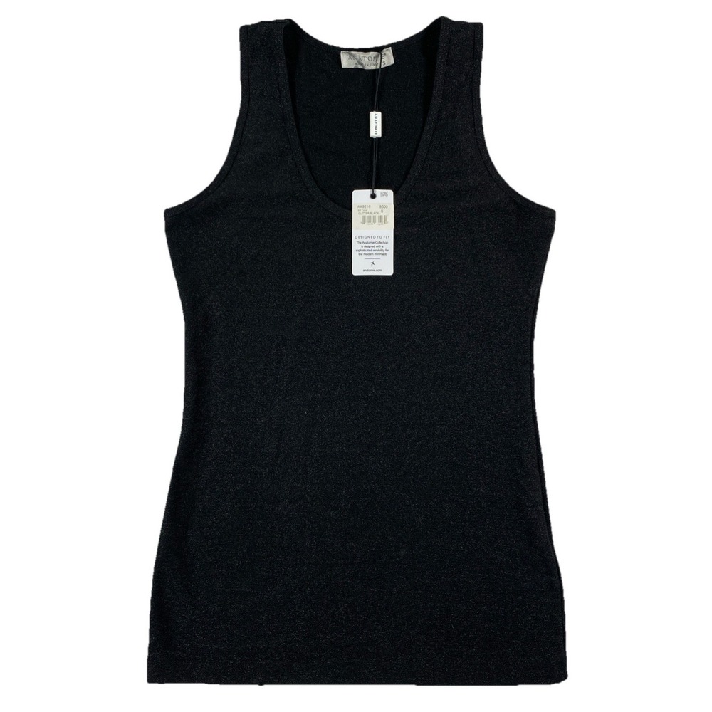 Anatomie Bri Tank Top Glitter Black Made In Italy Women's Small‎ Brand New